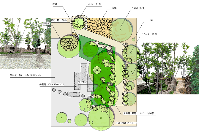 内田緑化センターのこだわり　造園のCADデザイン